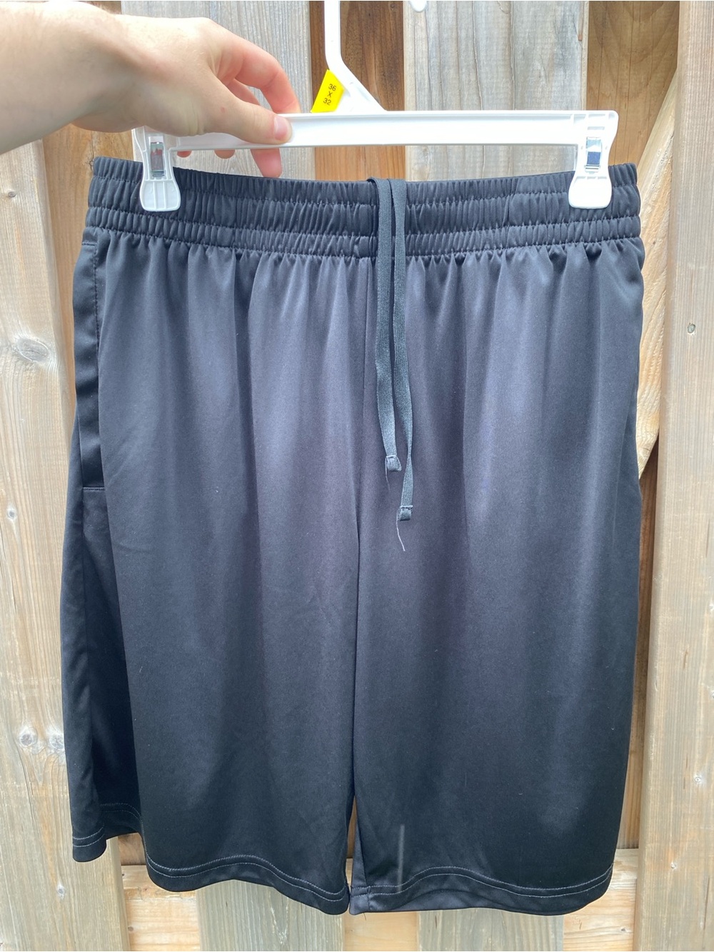 Men's Black Athletic Drawstring Shorts